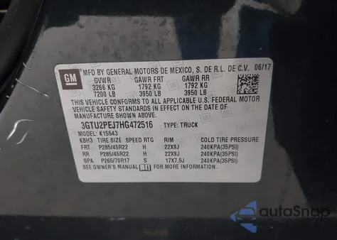2017 GMC Sierra 1500 Denali from USA, damaged, VIN 3GTU2PEJ7HG472516